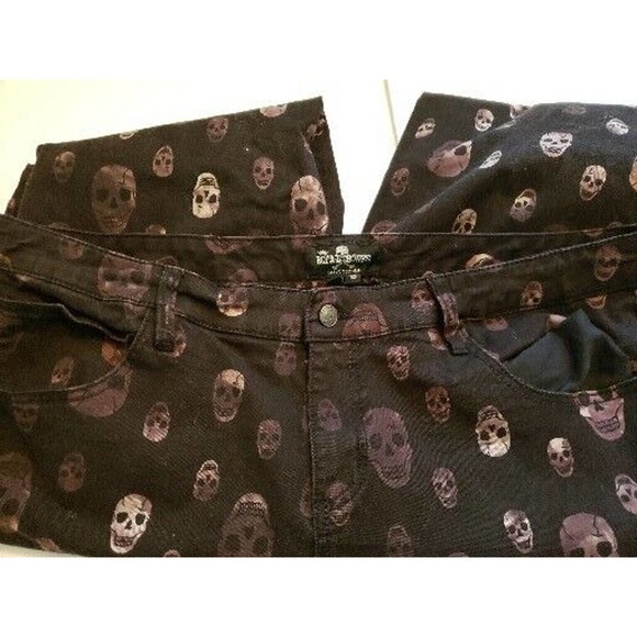 Royal Bones Jeans Purple Skulls Size 19 - Picture 4 of 6